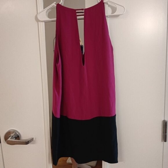 Parker Silk Color Block Dress - Picture 3 of 8